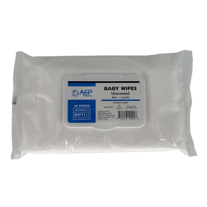 ASP MEDICAL Baby Wipes — Unscented, Pack of 40
