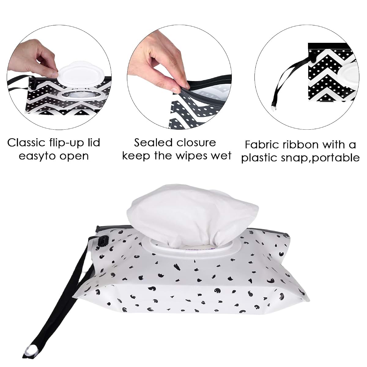Toccool Portable Wet Wipes Dispenser Pouch, 2 Pack (photo 4)