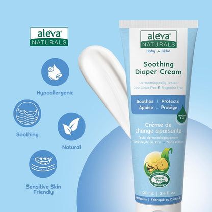 Aleva Naturals Soothing Baby Diaper Cream for Newborn and Toddlers, Fragrance-Free, Organic Shea Butter, Aloe Vera (photo 3)