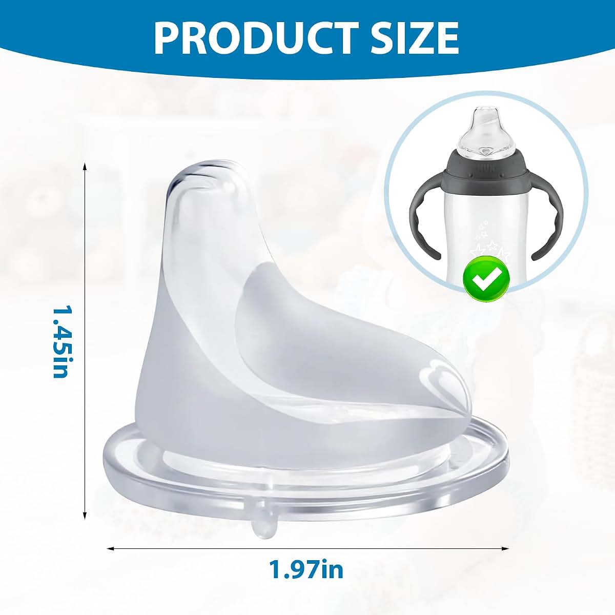 10-Pack Silicone Spouts for NUK Active and Learner Cups, Leakproof Replacement