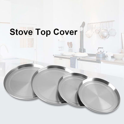 Purokise Stainless Steel Stove Burner Covers - 4 Piece Set