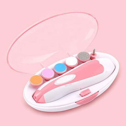 Bnineteenteam Baby Electric Nail Trimmer with LED Light, 2 Speeds, 6 Heads for Newborn (photo 3)
