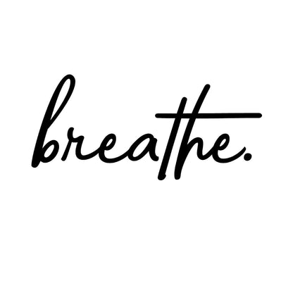Breathe Vinyl Wall Art Decal For Positive Bedroom Decor