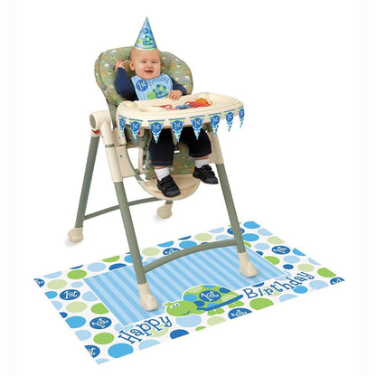 Unique Party 1st Birthday Turtle High Chair Kit | Blue | 4 Pcs (photo 2)
