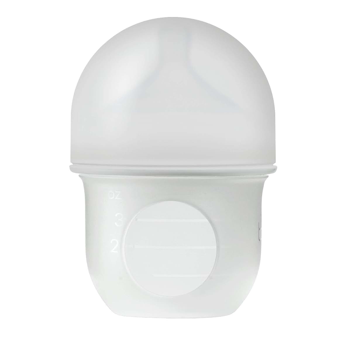 Boon Nursh Silicone Bottle with Air-Free Pouch | 4 oz Slow Flow