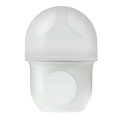 Boon Nursh Silicone Bottle with Air-Free Pouch | 4 oz Slow Flow