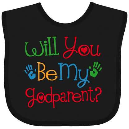 Inktastic Godparent Proposal Baby Bib