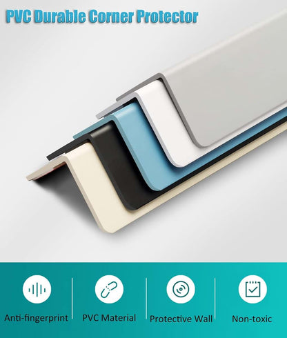 White PVC Corner Guards for Walls and Furniture Edges