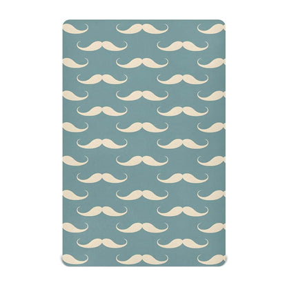 ALAZA Mustache Funny Retro Crib Sheet, Fitted Baby Sheet for Standard Crib and Playard, 52 x 28 in