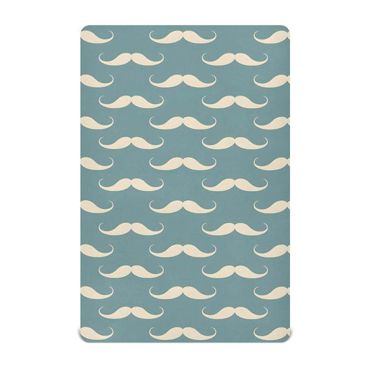 ALAZA Mustache Funny Retro Crib Sheet, Fitted Baby Sheet for Standard Crib and Playard, 52 x 28 in