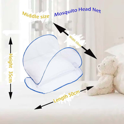 CMINGJ Portable Mosquito Head Net Pop-Up Foldable Travel Mosquito Net for Bed Medium