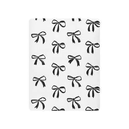 BabyOneStop Crib Sheets For Boys Girls Black Bows Breathable Fitted 52X28X9In