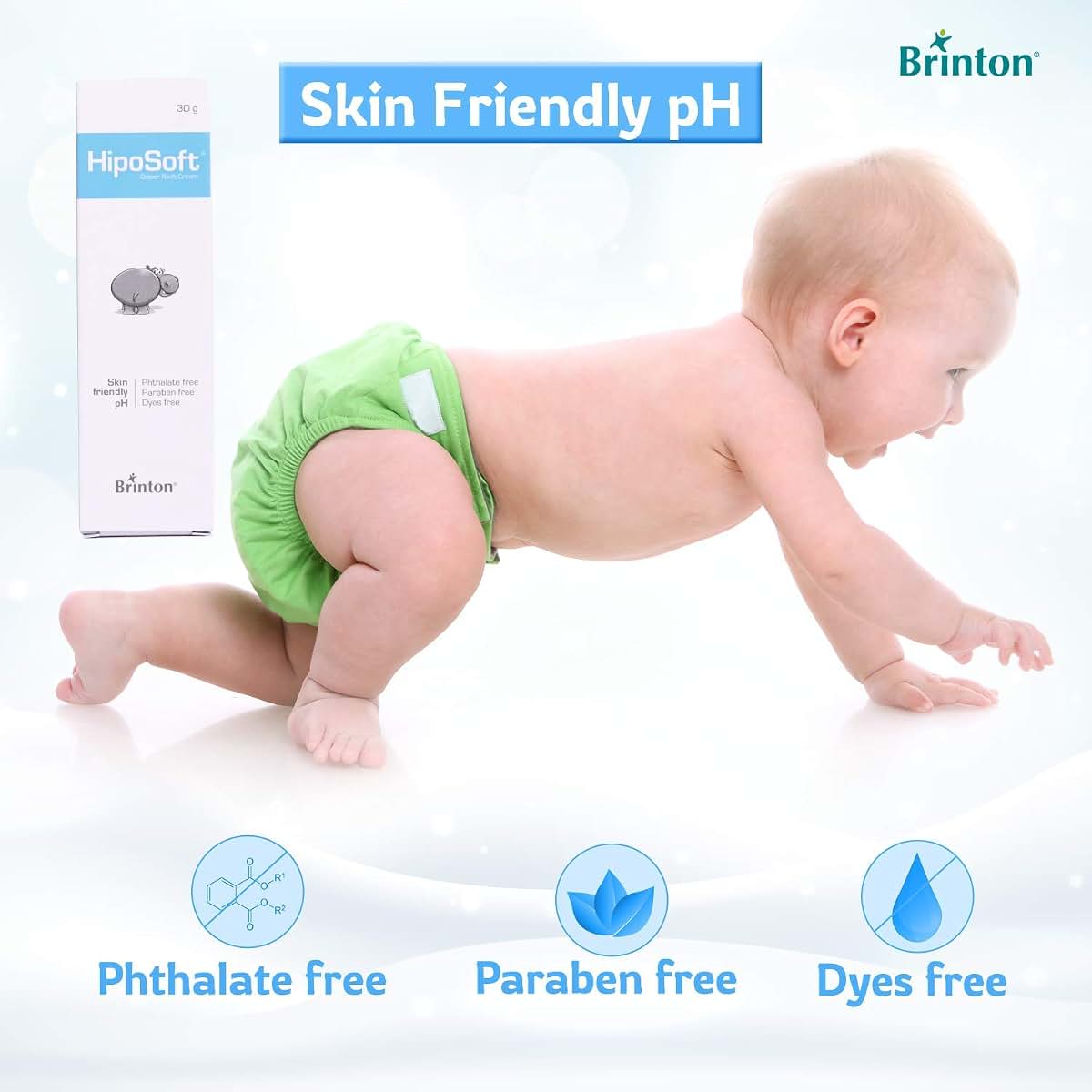 Brinton HipoSoft Diaper Rash Cream | Freedom from Rashes | (30 gm / 1.05 oz.) (photo 2)