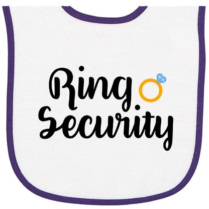 BabyOneStop Ringbearer Ring Security Baby Terry Cloth Bib with Contrast Trim