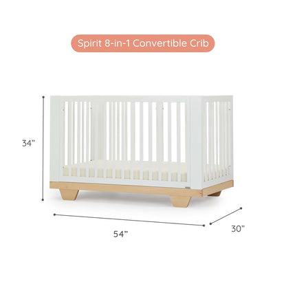 Dadada Baby Spirit 8-in-1 Convertible Crib in Beechwood