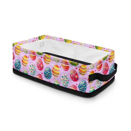 YUVAMAGIMO Colorful Eggs Fabric Storage Bin With Handles