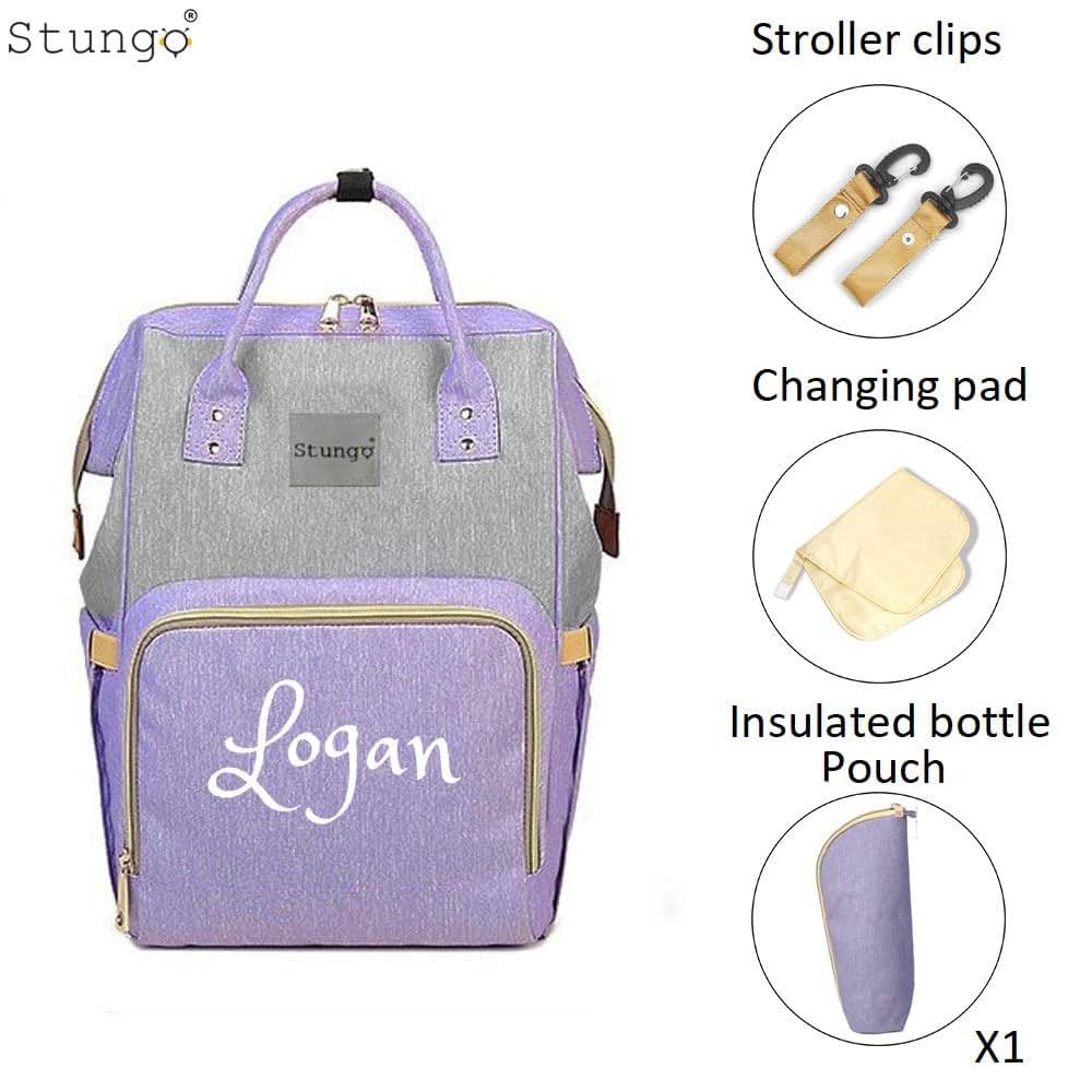 Dream Embroidery PERSONALIZED Large Diaper Bag Knapsack Custom Diaper bag Monogram Backpack