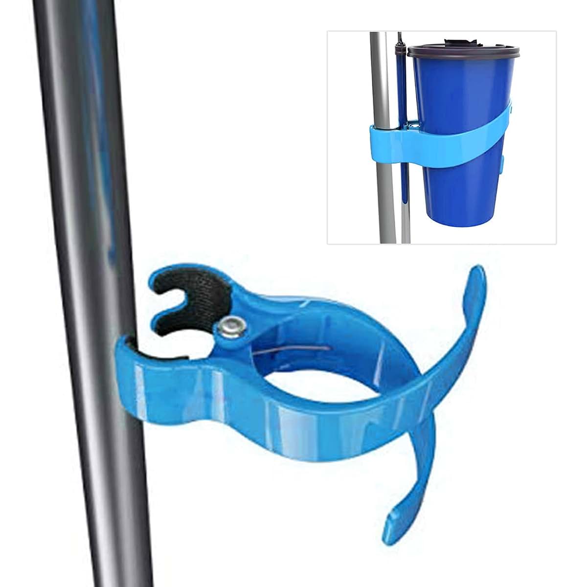 Miskall 2-Piece Blue Stroller And Bike Cup Holder For 12oz Drinks (photo 4)