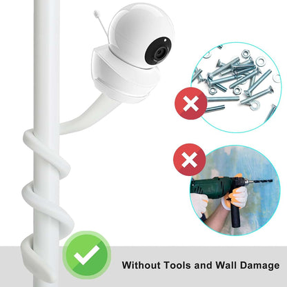 SUTINE Baby Monitor Mount for Nanit Pro with Flex Stand, 17" Flexible Goose Neck, 1/4 Screw, White