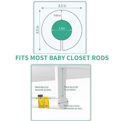BabyOneStop 8 Pcs Baby Closet Dividers for NB-24 Months, Double-Sided Clothes Organizer