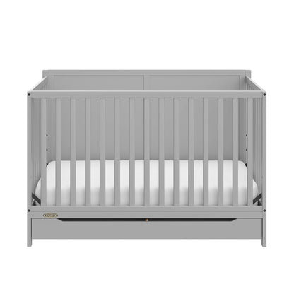 Graco Melrose 5-In-1 Convertible Crib With Drawer, Pebble Gray