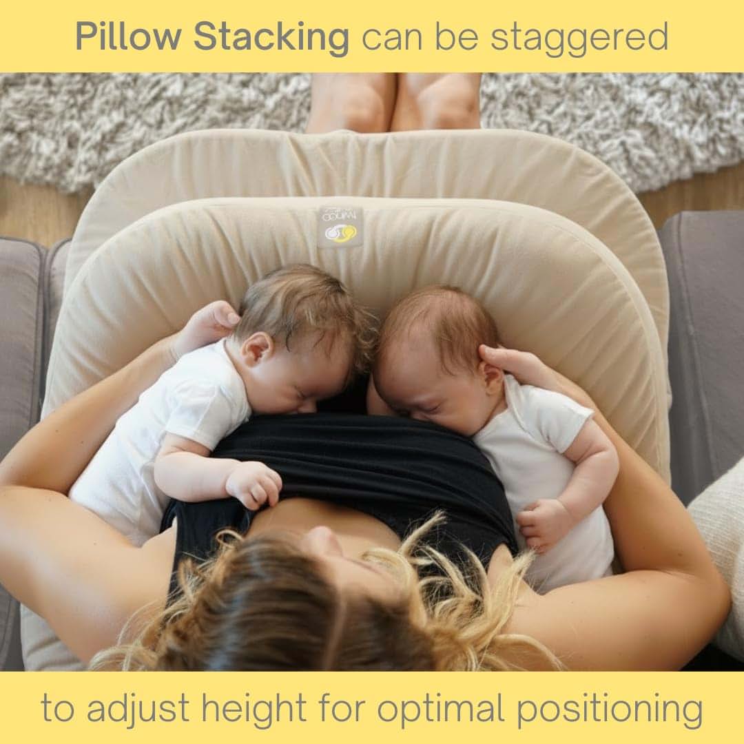 TwinGo Pillow for Twins, Adjustable Nursing Support