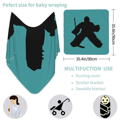 SEAEAGLE Hockey Goalie Baby Blanket for Newborn Neutral