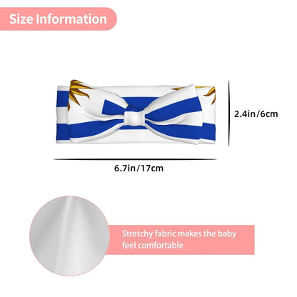 PEGQCVAM Flag Of Uruguay Baby Bow Headband (photo 3)