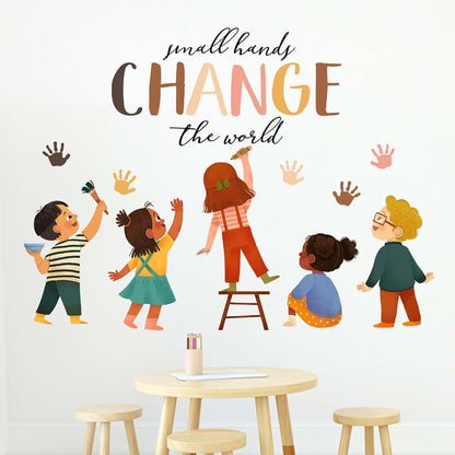 Mfault Small Hands Change The World Equality Peel And Stick Wall Decals