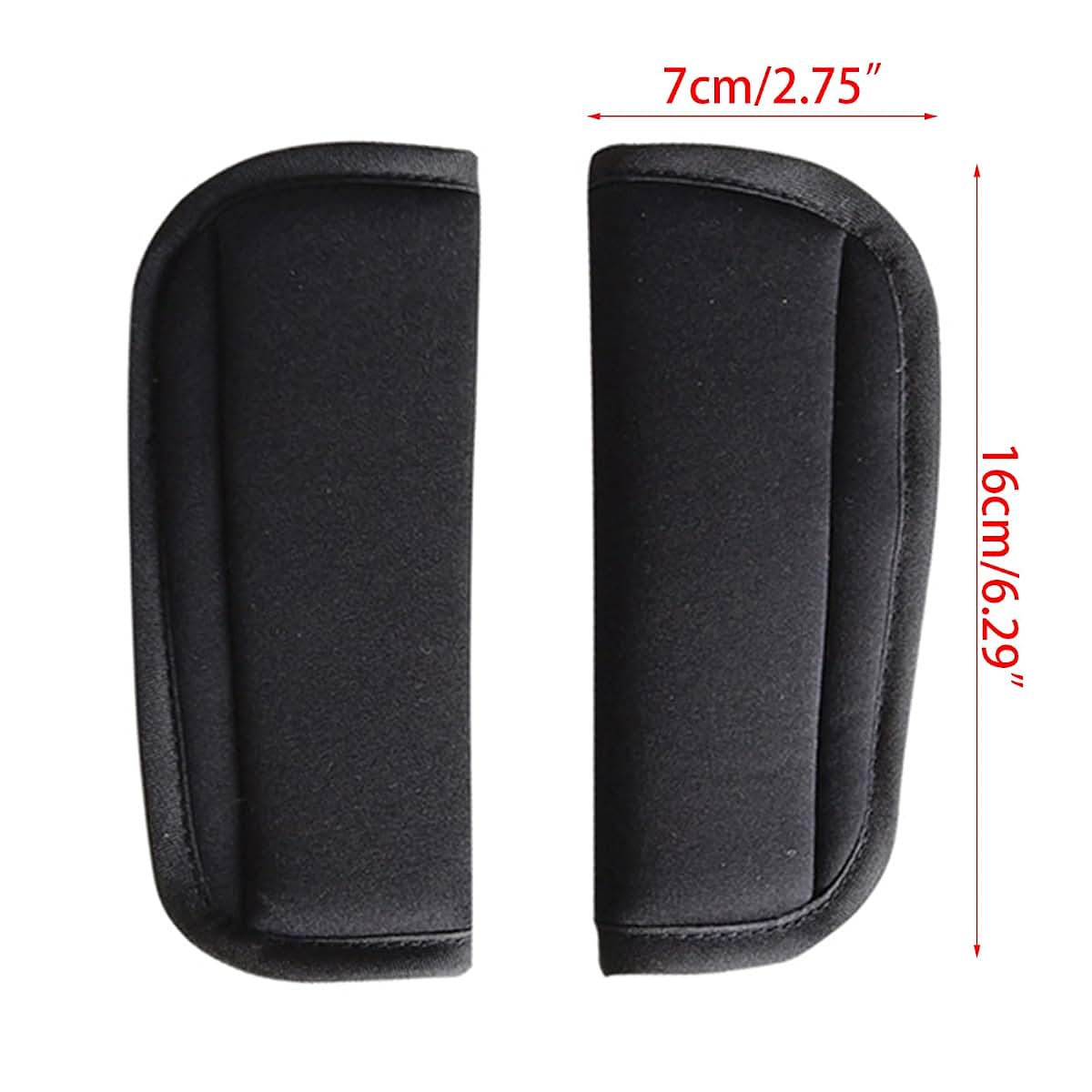 Ldabrye Baby Stroller Strap Shoulder Pad Covers 2 Pack Polyester Black
