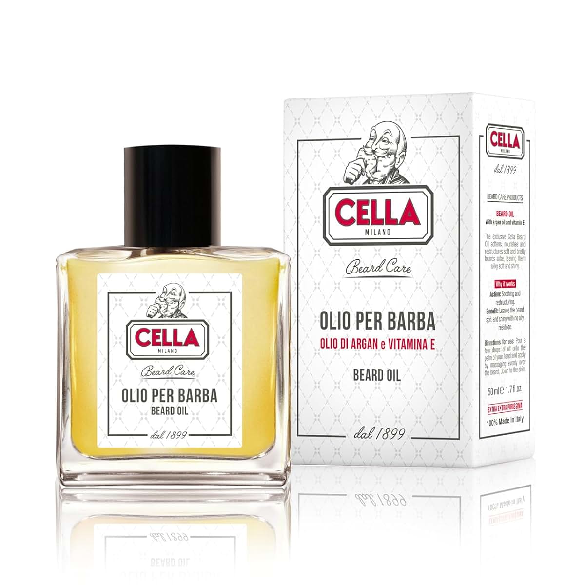 Cella, Luxury Beard Grooming Set, Includes Cella’s Beard Oil, Beard Brush and Beard Shampoo, Made in Italy (photo 2)