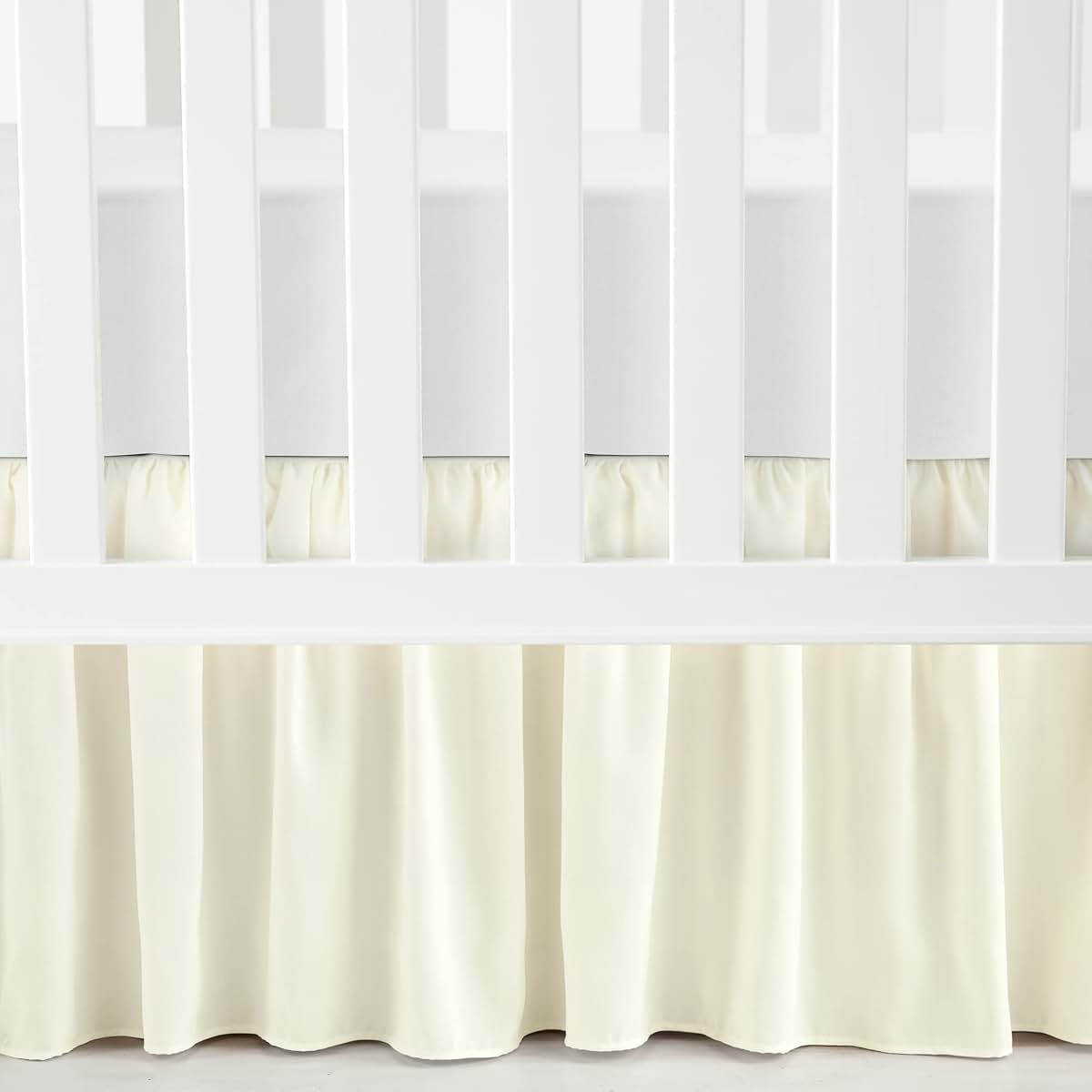 Lush Decor Ruffle Crib Skirt, 16" Drop, Ivory