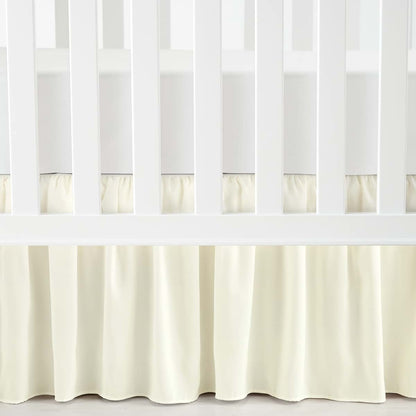 Lush Decor Ruffle Crib Skirt, 16" Drop, Ivory