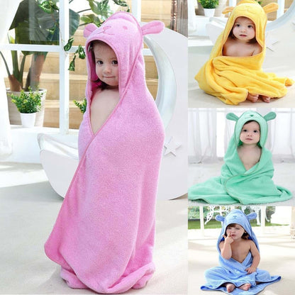 BayLeo Baby Hooded Toddler Towel with Bear Ear- Soft and Thick 100% Cotton Bath Set for Kids Girls Boys Infant and