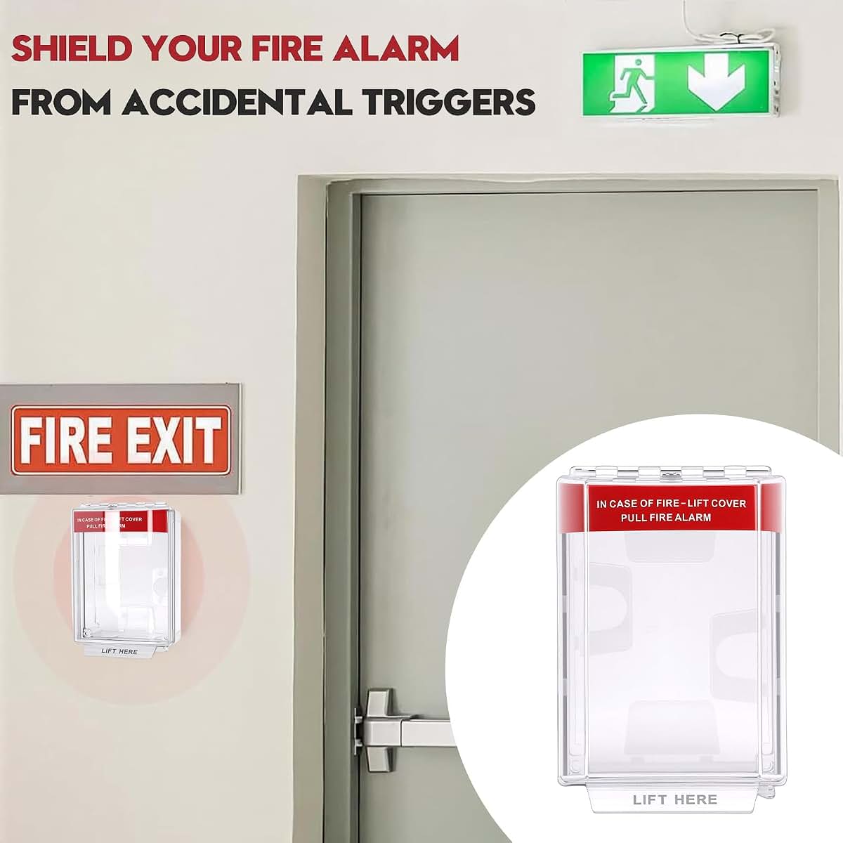 Jaocdoen Fire Alarm Pull Station Cover With Protective Guard (photo 4)