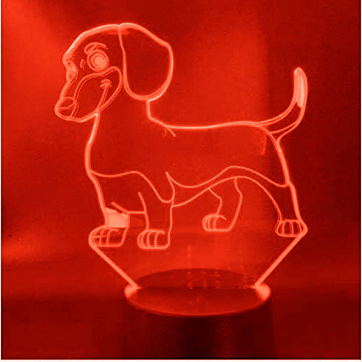 Jinnwell 3D Dog LED Night Light Lamp 16 Color Changing (photo 3)
