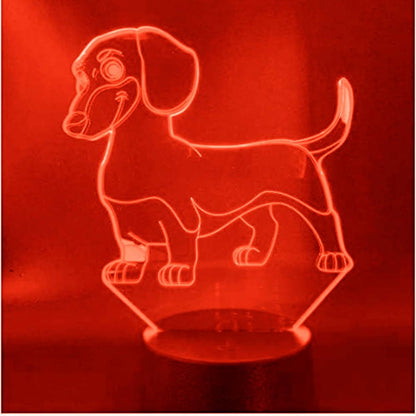 Jinnwell 3D Dog LED Night Light Lamp 16 Color Changing (photo 3)
