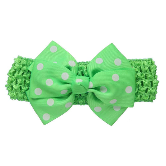 POLG Newborn Baby Headbands Bow Polka Dot Elastic Headband Headwrap Turban Hair Accessories for Baby Girls Infant Hair