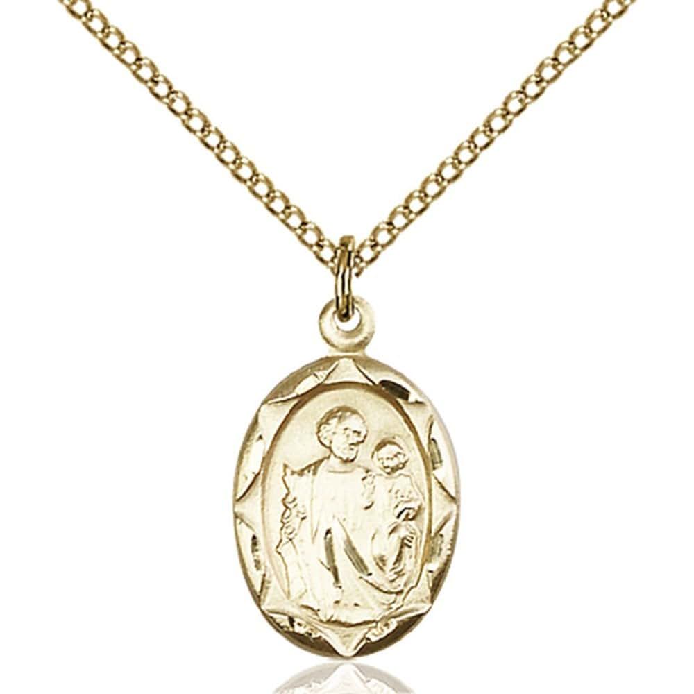 Bonyak Jewelry St. Joseph Pendant With Chain