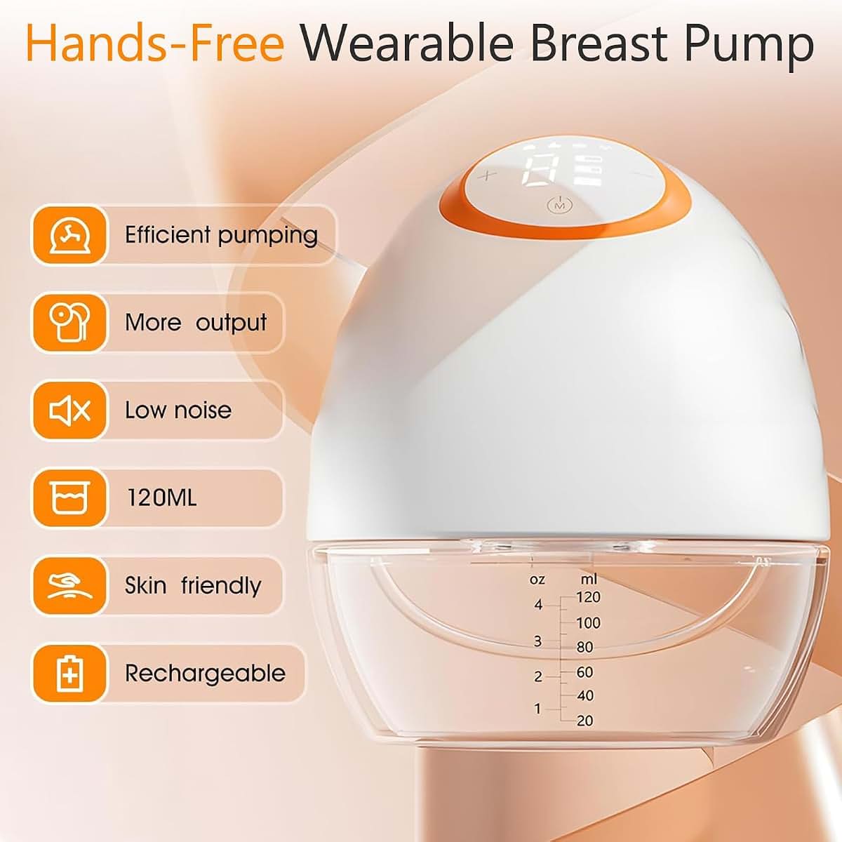 HyAdierTech Electric Wearable Breast Pump with 4 Modes and 9 Suction Levels (photo 2)