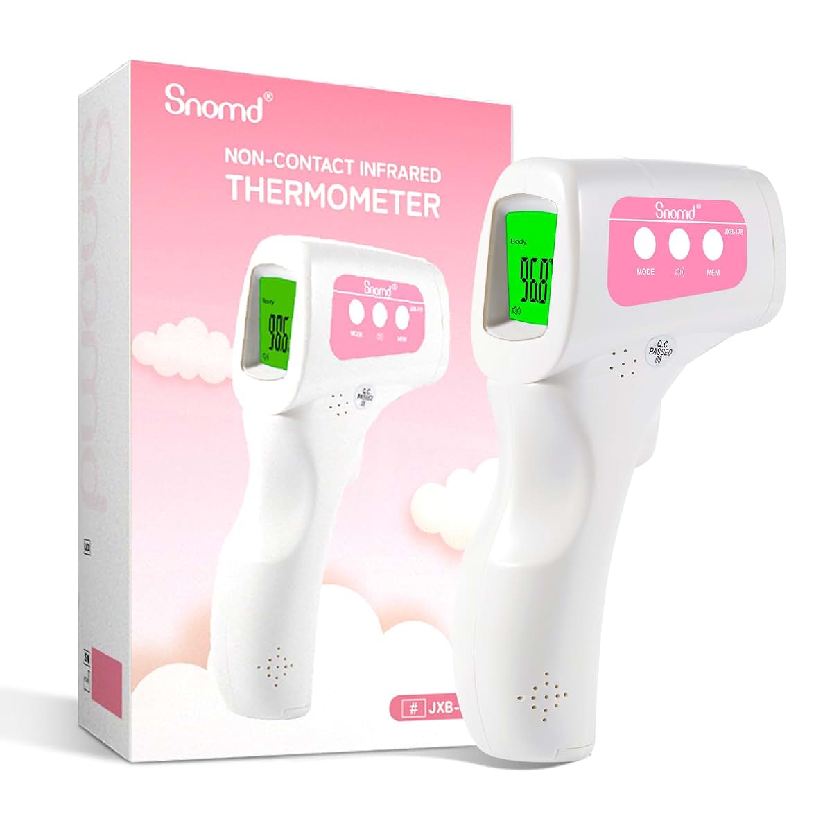 Snomd Non-Contact Forehead Thermometer 3-In-1 For Body, Object, Room