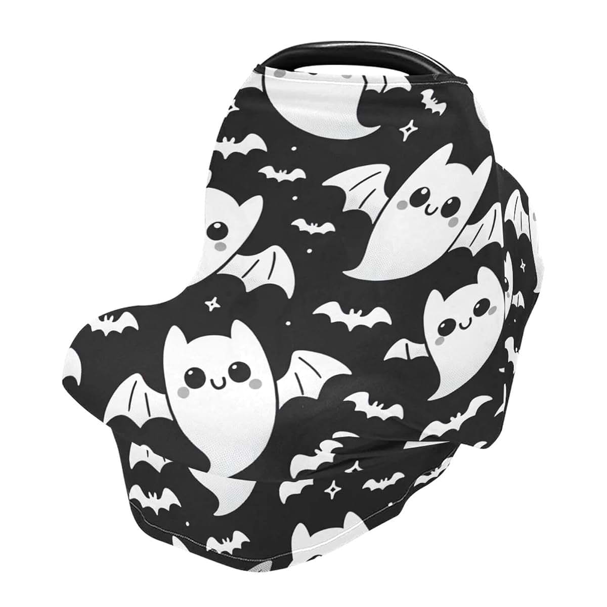 Flradish Ghost Bat Stretchy Baby Car Seat Cover for Nursing & Stroller Use