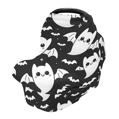 Flradish Ghost Bat Stretchy Baby Car Seat Cover for Nursing & Stroller Use