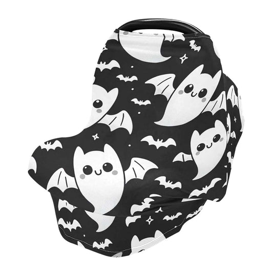 Flradish Ghost Bat Stretchy Baby Car Seat Cover for Nursing & Stroller Use