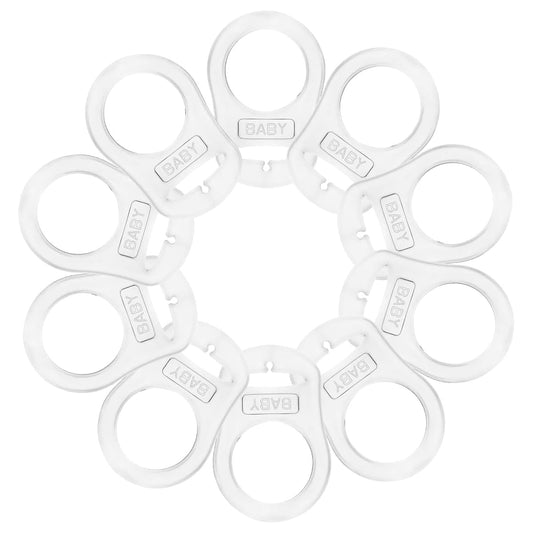 Auear Silicone Adapter Rings For Pacifier Clips, 10 Pack