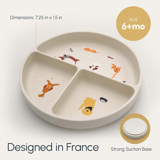 Studio Merveille Silicone Suction Plates with Dividers - Grip Plates for Babies 6-12 Months and Toddlers 1-3, Toddler (photo 2)