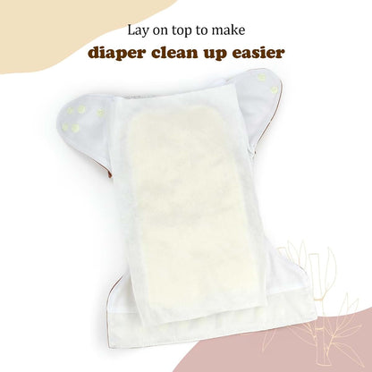 Mama Koala Disposable Natural Bboo Diaper Liners For Cloth Diapers, 400 Sheets (4 Pack)