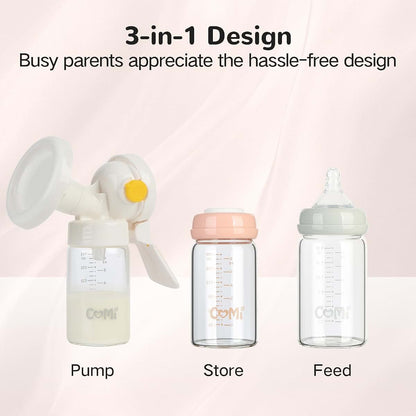 COMI Natural Glass Baby Bottle And Breastmilk Storage Bottle 6oz 2-Pack (photo 2)
