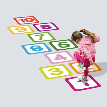 Luxylei Number Lattice Floor Sticker Hopscotch Game Wall Decal
