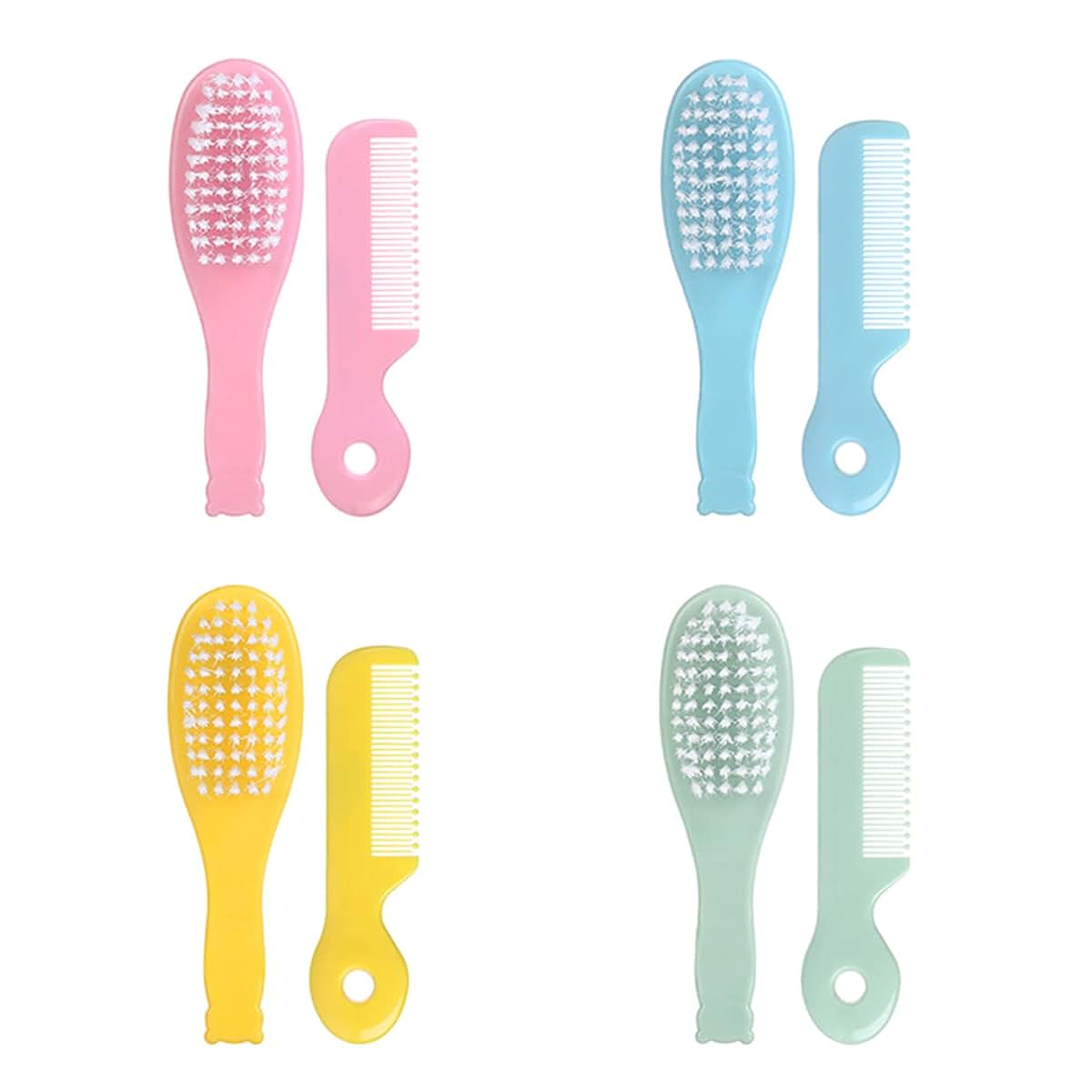 Axyghmz Baby Hair Brush And Comb Set Green (photo 2)